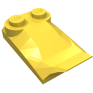 LEGO 47456 Slope, Curved 3 x 2 x 2/3 with 2 Studs, Wing End in Yellow - Authentic LEGO Part