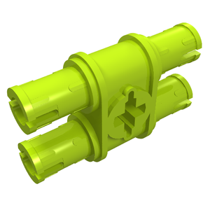 LEGO 32138 Technic, Pin Double with Axle Hole in Lime - Authentic LEGO Part
