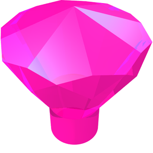 LEGO 30153 Rock 1 x 1 Jewel 24 Facet in Trans-Dark Pink - Authentic LEGO Part