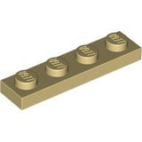 LEGO 3710 Plate 1 x 4 in Tan - Authentic LEGO Part