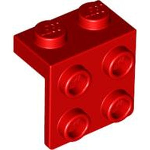 LEGO 44728 Bracket 1 x 2 - 2 x 2 in Red - Authentic LEGO Part