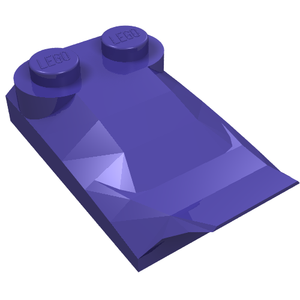LEGO 47456 Slope, Curved 3 x 2 x 2/3 with 2 Studs, Wing End in Dark Purple - Authentic LEGO Part