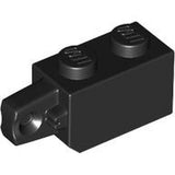 LEGO 30364 Hinge Brick 1 x 2 Locking with 1 Finger Vertical End in Black - Authentic LEGO Part