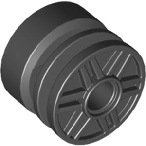 LEGO 55981 Light Bluish Gray Wheel 18mm D. x 14mm with Pin Hole, Fake Bolts and Shallow Spokes in Black - Authentic LEGO Part