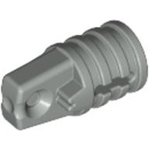 LEGO 30552 Hinge Cylinder 1 x 2 Locking with 1 Finger and Axle Hole on Ends with Slots in Light Gray - Authentic LEGO Part