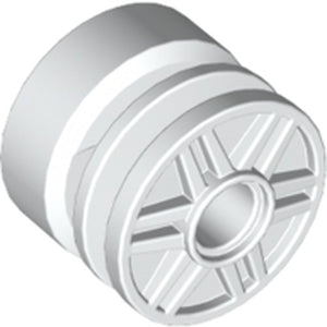 LEGO 55981 Light Bluish Gray Wheel 18mm D. x 14mm with Pin Hole, Fake Bolts and Shallow Spokes in White - Authentic LEGO Part