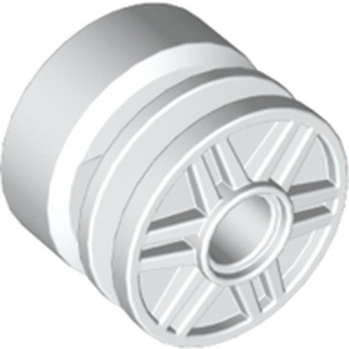 LEGO 55981 Light Bluish Gray Wheel 18mm D. x 14mm with Pin Hole, Fake Bolts and Shallow Spokes in White - Authentic LEGO Part