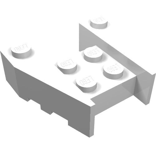 LEGO 50373 Wedge 3 1/2 x 4 with Stud Notches in White - Authentic LEGO Part