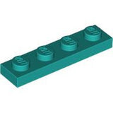 LEGO 3710 Plate 1 x 4 in Dark Turquoise - Authentic LEGO Part