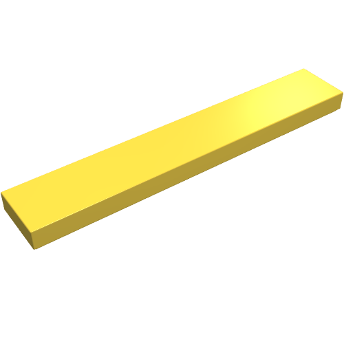 LEGO 6636 Tile 1 x 6 in Yellow - Authentic LEGO Part