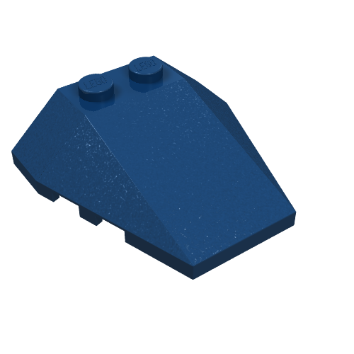 LEGO 48933 Wedge 4 x 4 Triple with Stud Notches in Dark Blue - Authentic LEGO Part