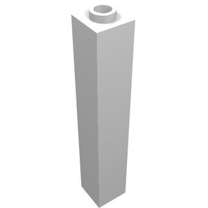 LEGO 2453a Brick 1 x 1 x 5 - Hollow Stud in White - Authentic LEGO Part