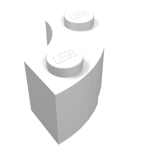 LEGO 85080 Brick, Round Corner 2 x 2 Macaroni with Stud Notch and Reinforced Underside in White - Authentic LEGO Part