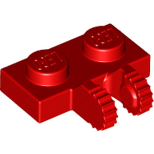 LEGO 60471 Hinge Plate 1 x 2 Locking with 2 Fingers on Side in Red - Authentic LEGO Part
