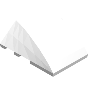 LEGO 64225 Wedge 4 x 3 Triple Curved No Studs in White - Authentic LEGO Part