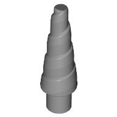 LEGO 89522 Horn, Unicorn / Spiral in Flat Silver - Authentic LEGO Part