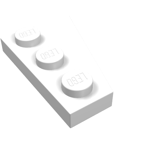 LEGO 43723 Wedge, Plate 3 x 2 Left in White - Authentic LEGO Part