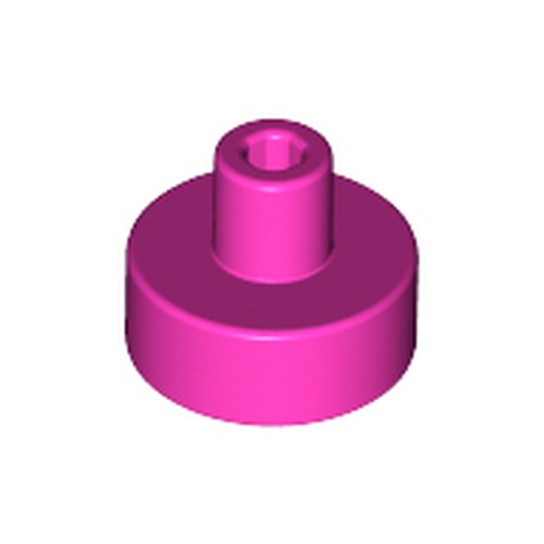 LEGO 20482 Tile, Round 1 x 1 with Bar and Pin Holder in Dark Pink - Authentic LEGO Part