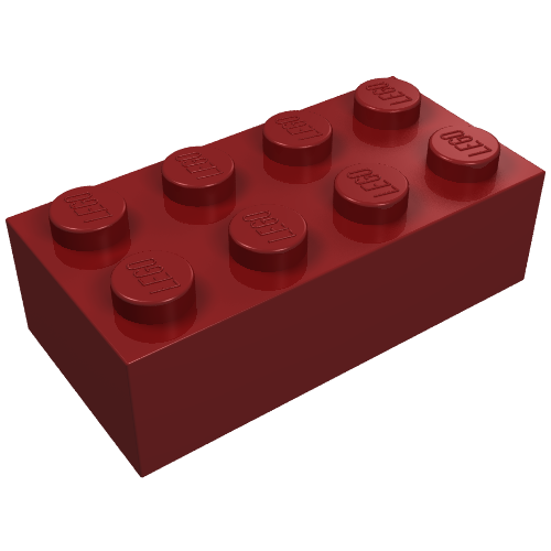 LEGO 3001 Brick 2 x 4 in Dark Red - Authentic LEGO Part