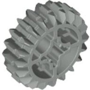 LEGO 32269 Technic, Gear 20 Tooth Double Bevel in Light Gray - Authentic LEGO Part