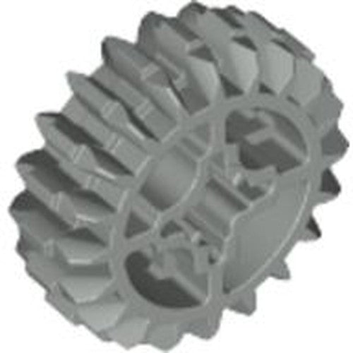 LEGO 32269 Technic, Gear 20 Tooth Double Bevel in Light Gray - Authentic LEGO Part