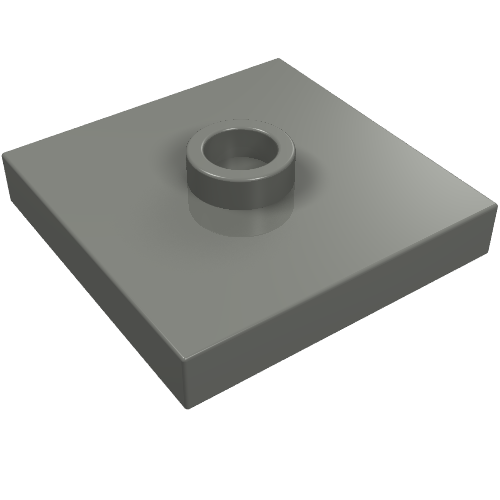 LEGO 87580 Plate, Modified 2 x 2 with Groove and 1 Stud in Center (Jumper) in Dark Bluish Gray - Authentic LEGO Part