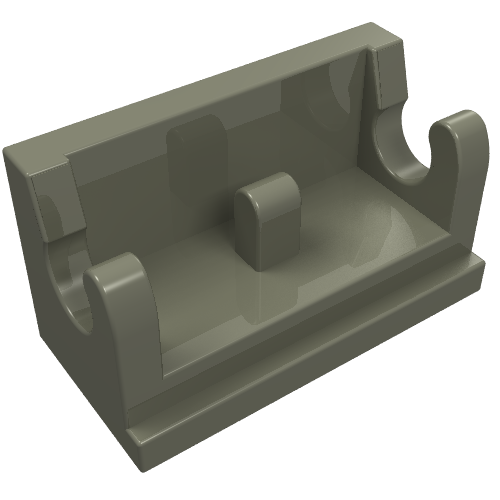 LEGO 3937 Hinge Brick 1 x 2 Base in Dark Gray - Authentic LEGO Part