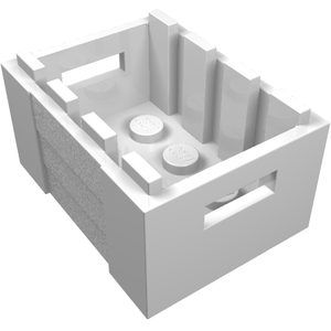 LEGO 30150 Container, Crate 3 x 4 x 1 2/3 with Handholds in White - Authentic LEGO Part