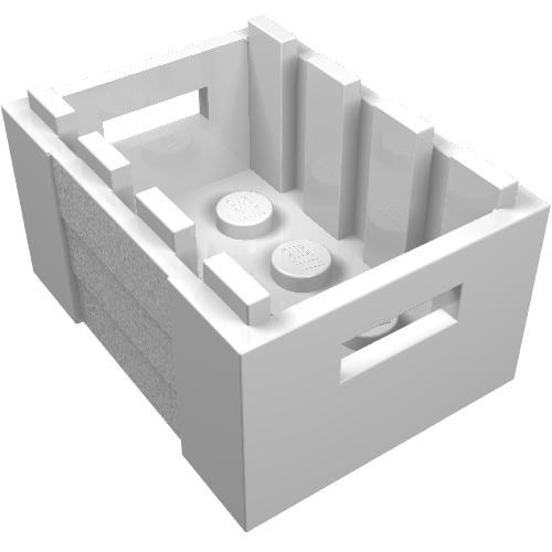 LEGO 30150 Container, Crate 3 x 4 x 1 2/3 with Handholds in White - Authentic LEGO Part