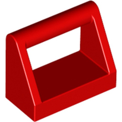 LEGO 2432 Tile, Modified 1 x 2 with Bar Handle in Red - Authentic LEGO Part