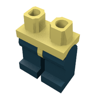 LEGO 970c11 Hips and Black Legs in Yellow - Authentic LEGO Part