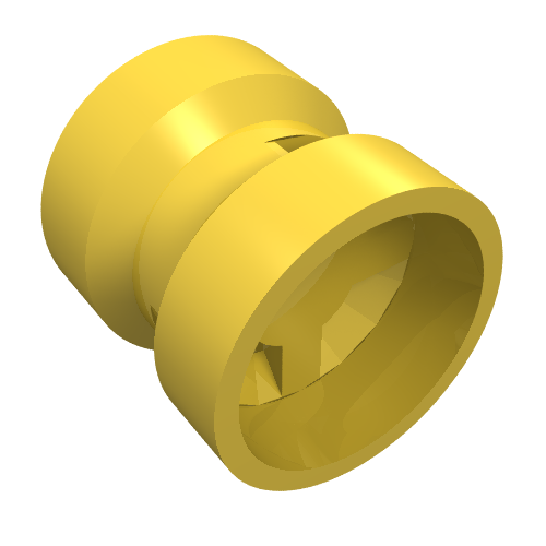LEGO 30027a Wheel  8mm D. x 9mm for Slicks, Hole Round for Wheels Holder Pin in Yellow - Authentic LEGO Part