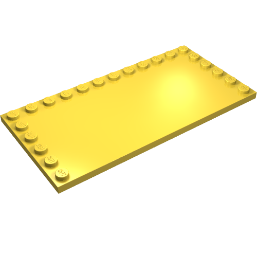 LEGO 6178 Tile, Modified 6 x 12 with Studs on Edges in Yellow - Authentic LEGO Part