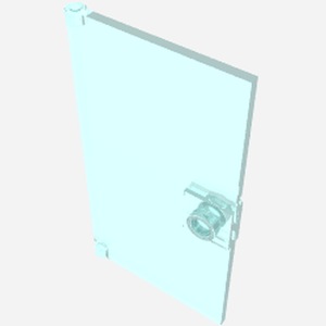 LEGO 60616 Door 1 x 4 x 6 with Stud Handle in Trans-Light Blue - Authentic LEGO Part