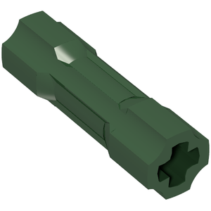 LEGO 26287 Light Bluish Gray Technic, Axle Connector 3L in Dark Green - Authentic LEGO Part