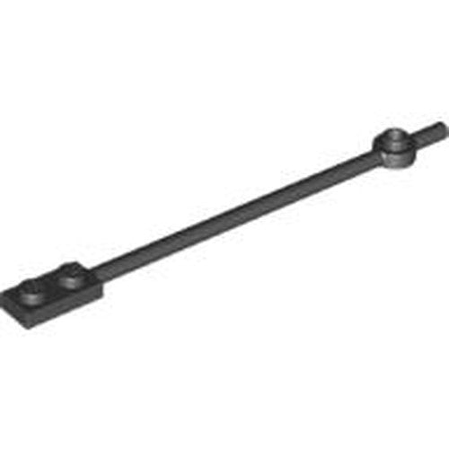 LEGO 42445 Bar  12L with 1 x 2 Plate End Solid Studs and 1 x 1 Round Plate End in Black - Authentic LEGO Part