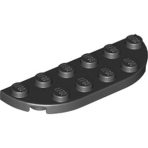 LEGO 18980 Plate, Round Corner 2 x 6 Double in Black - Authentic LEGO Part
