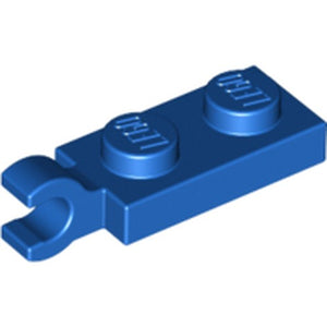 LEGO 63868 Plate, Modified 1 x 2 with Clip on End (Horizontal Grip) in Blue - Authentic LEGO Part