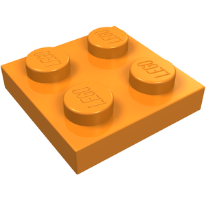 LEGO 3022 Plate 2 x 2 in Orange - Authentic LEGO Part