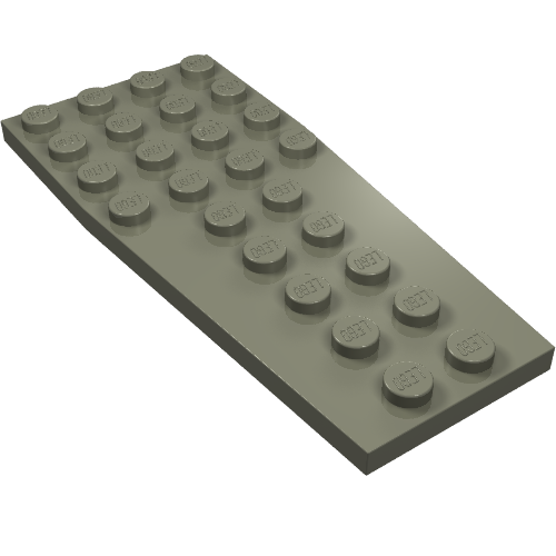 LEGO 2413 Wedge, Plate 4 x 9 without Stud Notches in Dark Gray - Authentic LEGO Part