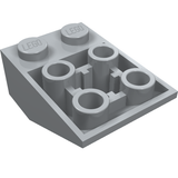LEGO 3747b Slope, Inverted 33 3 x 2 with Flat Bottom Pin and Connections between Studs in Light Bluish Gray - Authentic LEGO Part