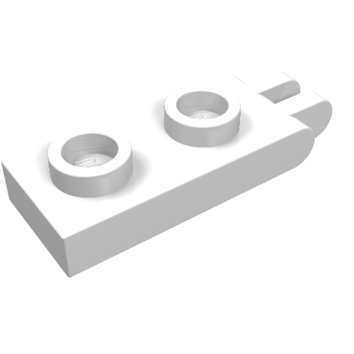 LEGO 4276b Hinge Plate 1 x 2 with 2 Fingers on End - Hollow Studs in White - Authentic LEGO Part