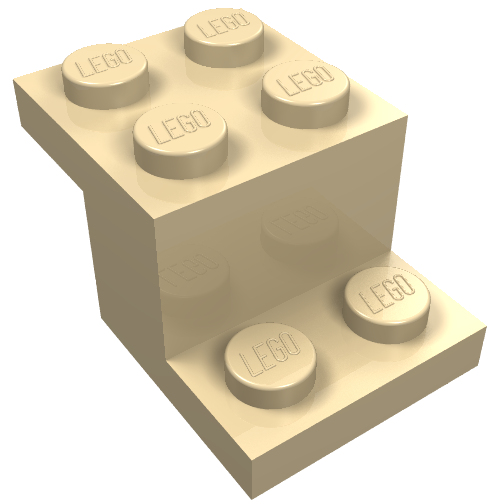 LEGO 18671 Bracket 3 x 2 x 1 1/3 with Bottom Tube in Tan - Authentic LEGO Part