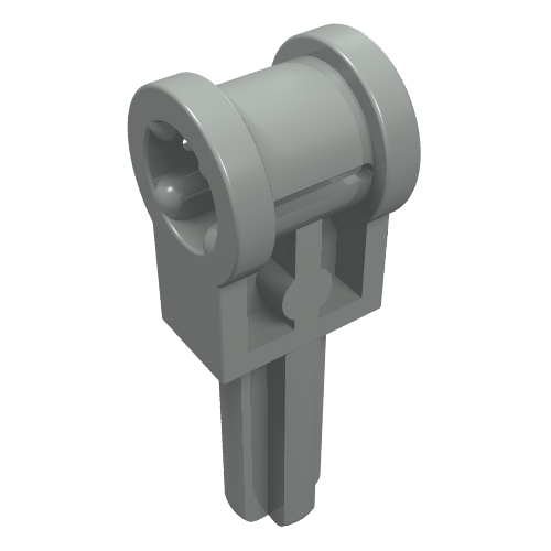 LEGO 6553 Technic, Axle  2L with Reverser Handle Axle Connector in Light Gray - Authentic LEGO Part