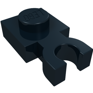 LEGO 4085c Plate, Modified 1 x 1 with U Clip Thick (Vertical Grip) in Black - Authentic LEGO Part