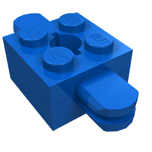 LEGO 792c03 Arm Holder Brick 2 x 2 with Round Top Hole with Arms (792 / 793 / 795) (Homemaker Figure / Maxifigure Torso Assembly) in Blue - Authentic LEGO Part
