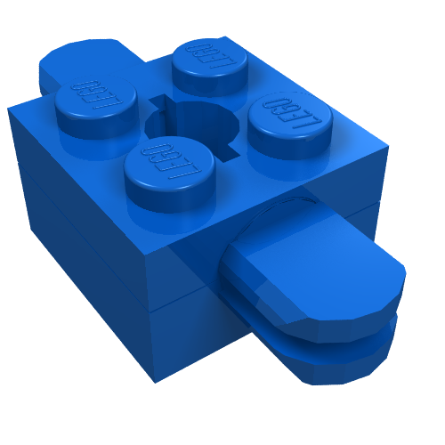 LEGO 792c03 Arm Holder Brick 2 x 2 with Round Top Hole with Arms (792 / 793 / 795) (Homemaker Figure / Maxifigure Torso Assembly) in Blue - Authentic LEGO Part