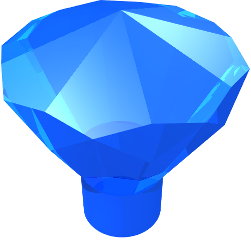 LEGO 30153 Rock 1 x 1 Jewel 24 Facet in Trans-Dark Blue - Authentic LEGO Part