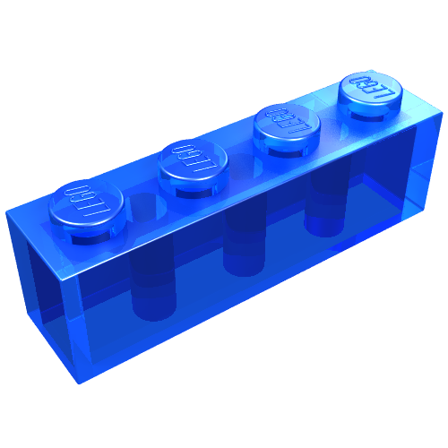 LEGO 3010 Brick 1 x 4 in Trans-Dark Blue - Authentic LEGO Part