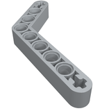 LEGO 6629 Technic, Liftarm, Modified Bent Thick 1 x 9 (6 - 4) in Light Bluish Gray - Authentic LEGO Part